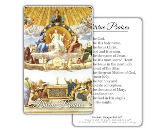Divine Praises: Pocket PrayerFulls™ | Durable Wallet Prayer Cards | Catholic Prayer