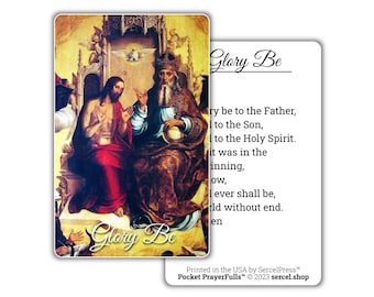 Glory Be: Pocket PrayerFulls™ | Durable Wallet Prayer Cards | Catholic Prayers