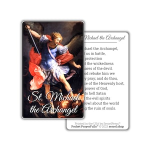 St. Michael the Archangel: Pocket PrayerFulls™ | Uncompromising Holy Cards—Built to Last. Backed for Life | Catholic Prayers