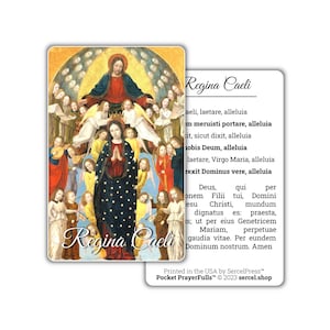 Regina Caeli in Latin: Pocket PrayerFulls™ | Durable Wallet Prayer Cards | Catholic Prayers