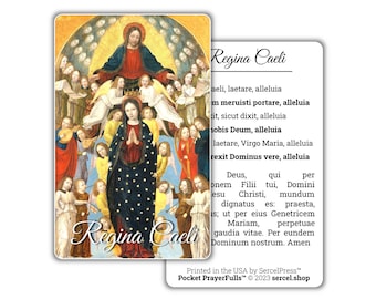 Regina Caeli in Latin: Pocket PrayerFulls™ | Durable Wallet Prayer Cards | Catholic Prayers