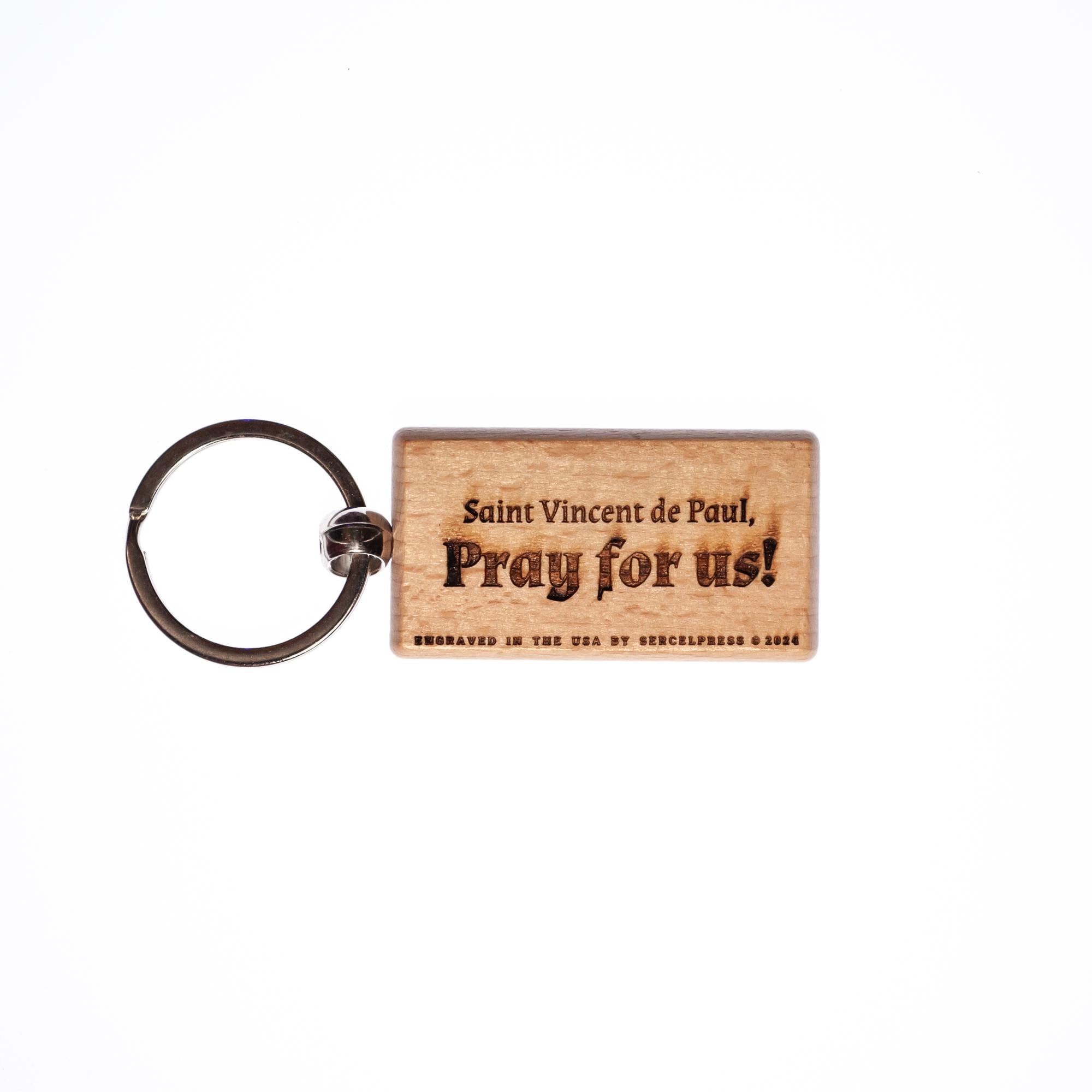 ★ショーケースセット◆直筆サイン入りCD◆Keyveatz◆OXY_GEN Saint Vincent De Paul, Solid Wood Keychain, Engraved in the USA