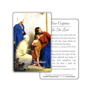 Ayez confiance dans le Seigneur, Proverbes 3 : Pocket PrayerFulls™ | Cartes de prière portefeuille durables | Sainte Bible | Écriture