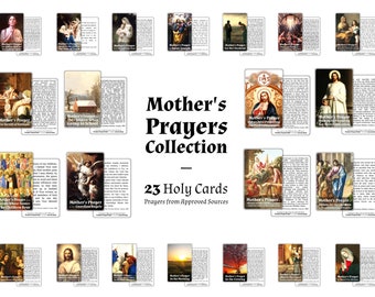 Moeders Gebeden Collectie, 23 Heilige Kaartjes, Goedgekeurde Bronnen: Pocket PrayerFulls™ | Duurzame Gebedskaartjes voor in de Portemonnee | Katholieke Gebeden