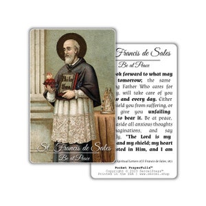 Saint François de Sales, Soyez en paix, Lettres spirituelles | Pochette PrayerFulls™ | Des cartes sacrées sans compromis, conçues pour durer. Soutenu à vie
