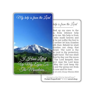 Mi ayuda es del Señor, Salmo 121/120: Pocket PrayerFulls™ / Tarjetas de oración de billetera duraderas / Santa Biblia / Escritura