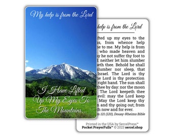 My help is from the Lord, Psalm 121/120: Pocket PrayerFulls™ | Durable Wallet Prayer Cards | Holy Bible | Scripture