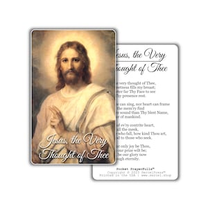 Jésus, la pensée même de toi : Pocket PrayerFulls™ | Cartes de prière portefeuille durables | Hymnes catholiques