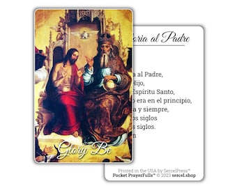 Glory Be in Spanish / Gloria al Padre: Pocket PrayerFulls™ | Durable Wallet Prayer Cards | Catholic Prayers