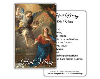 Hail Mary in Latin / Ave Maria: Pocket PrayerFulls™ | Durable Wallet Prayer Cards | Catholic Prayers