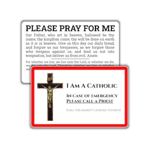 I am a Catholic—In Case of Emergency Please Call a Priest | Pocket PrayerFulls™ | Uncompromising Holy Cards — Built to Last. Backed for Life