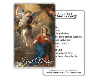Hail Mary: Pocket PrayerFulls™ | Durable Wallet Prayer Cards | Catholic Prayers
