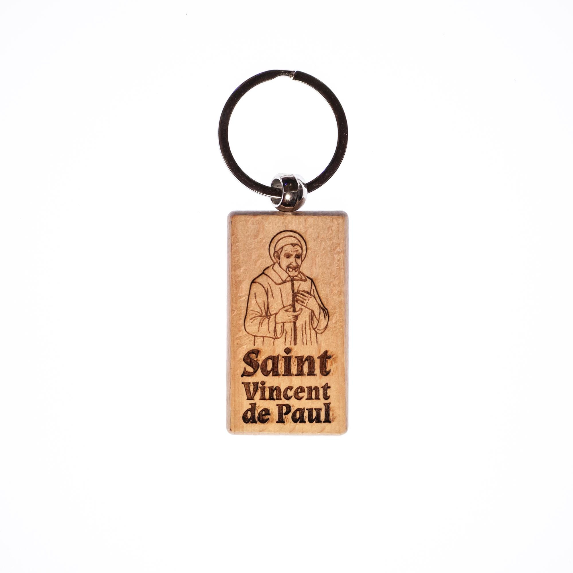 ★ショーケースセット◆直筆サイン入りCD◆Keyveatz◆OXY_GEN Saint Vincent De Paul, Solid Wood Keychain, Engraved in the USA