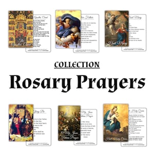Collection Prières du Rosaire — Jeu de 6 cartes saintes | Pochette PrayerFulls™ | Des cartes sacrées sans compromis, conçues pour durer. Soutenu à vie