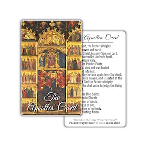 Le Credo des Apôtres : Pocket PrayerFulls™ | Cartes de prière portefeuille durables