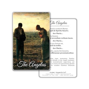 L'Angélus en latin / Angelus Domini : Pocket PrayerFulls™ | Cartes de prière portefeuille durables | catholique