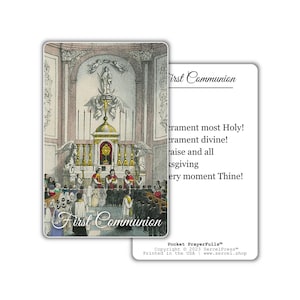 First Communion: Pocket PrayerFulls™ | Durable Wallet Prayer Cards