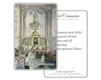 First Communion: Pocket PrayerFulls™ | Durable Wallet Prayer Cards