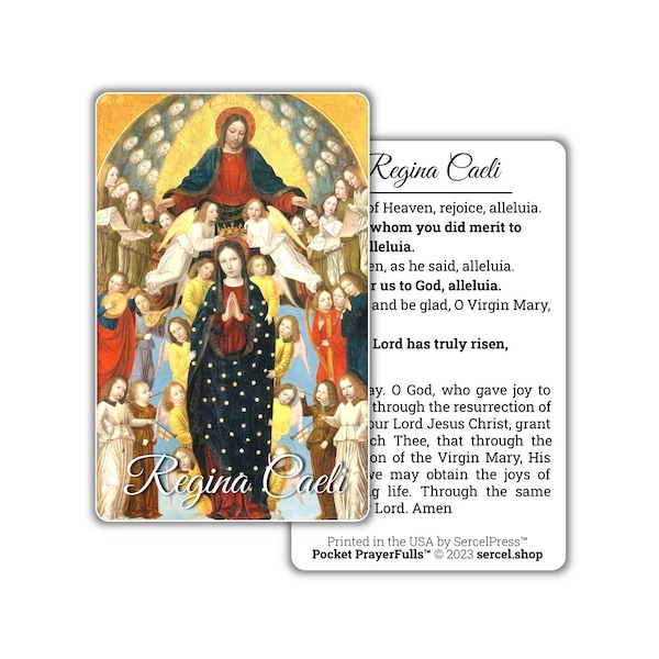 Regina Caeli: Pocket PrayerFulls™ | Durable Wallet Prayer Cards | Catholic Prayers