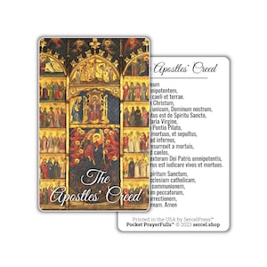 The Apostles&#39; Creed in Latin / Credo in Deum: Pocket PrayerFulls™ | Durable Wallet Prayer Cards | Catholic Prayers