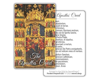 The Apostles' Creed in Latin / Credo in Deum: Pocket PrayerFulls™ | Durable Wallet Prayer Cards | Catholic Prayers