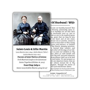 Saints Louis et Zélie Martin | Pochette PrayerFulls™ | Des cartes sacrées sans compromis, conçues pour durer. Soutenu à vie