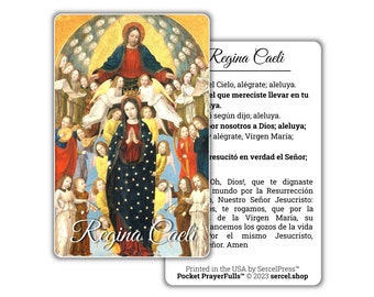 Regina Caeli in Spanish: Pocket PrayerFulls™ | Durable Wallet Prayer Cards | Catholic Prayers