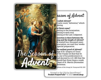 Season of Advent Explained: Pocket PrayerFulls™ | Durable Wallet Holy Cards | Catholic Seasons