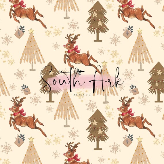 Reindeer Seamless File digital Download - Etsy