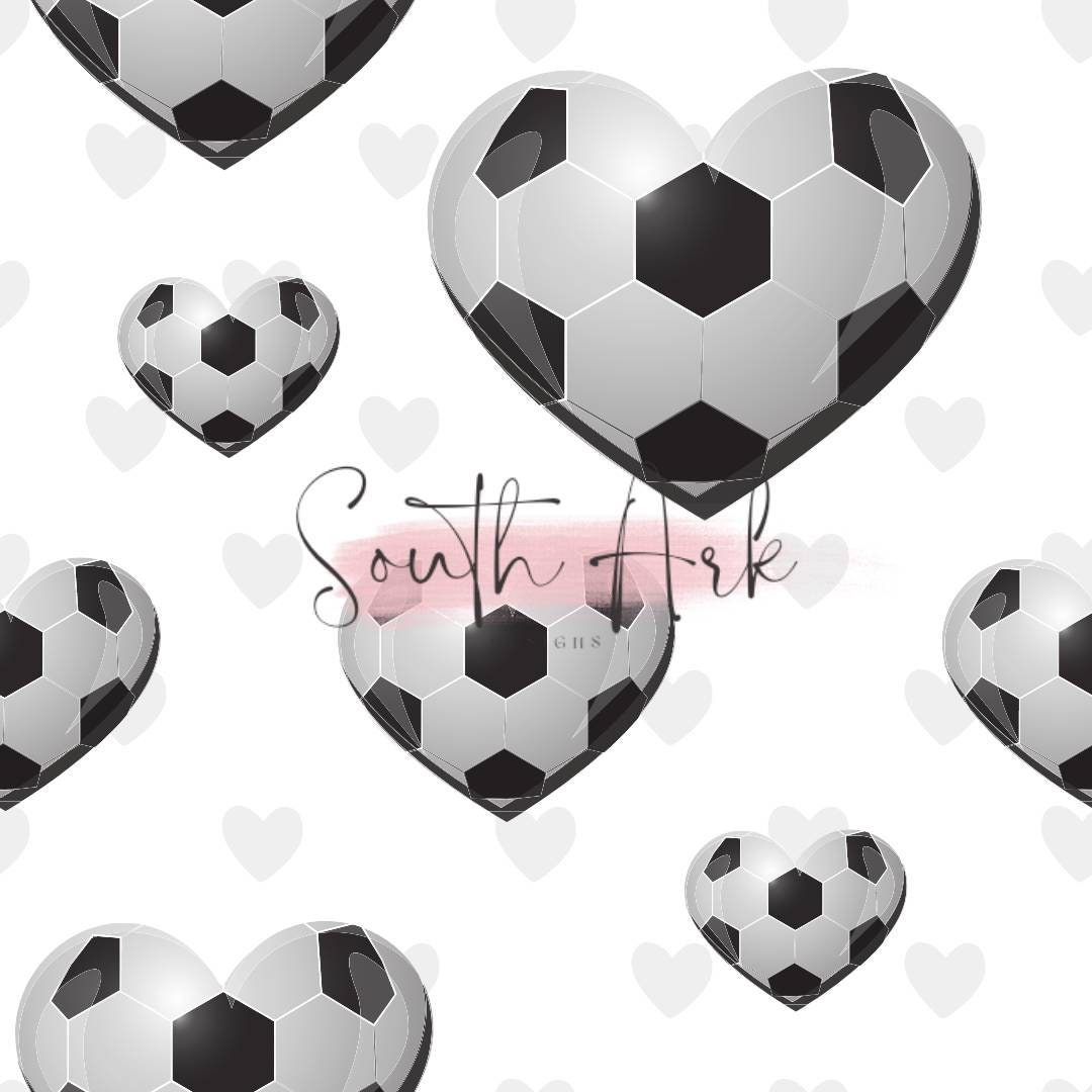 Soccer Football Heart Sports Summer Spring Seamless File digital ...
