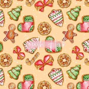 Christmas cookies seamless file *digital download*