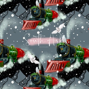 Christmas express seamless file *digital download*