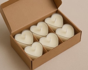 Handmade Soy Wax Heart Tealight Candles | Romantic Decor