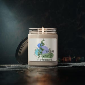 Inspirational Scented Soy Candle, Motivational Home Decor, Gift for Her, Aromatherapy Candle, Relaxation