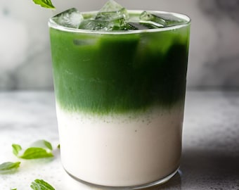 Matcha Latte Candle – Realistic Iced Drink Candle | Handmade Soy Wax Candle | Unique Gift for Coffee & Tea Lovers vanilla scent