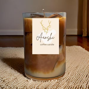 Candela al caffè freddo / Candela Coffee House / Candela al caffè freddo / Candela al caffè freddo / Candela profumata al caffè latte freddo / Candela fatta a mano con design a cubo di ghiaccio / Regalo per lei