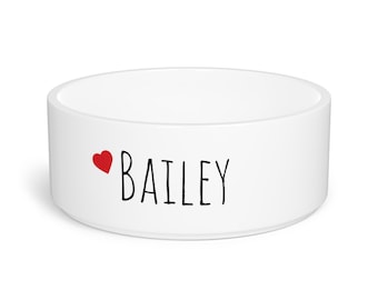 Personalized Pet Bowl with Custom Name, Cute Animal Design, Dog Bowl, Cat Bowl, Unique Pet Gift, Pet Feeding Dish, Customizable Pet Bowl