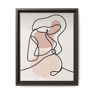 Abstract Line Art Framed Print, Boho Wall Decor, Minimalist Home Art, Gift for Her, Modern Art