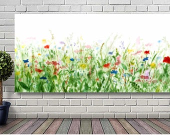 Handmade Floral Oil Painting on Canvas, Abstract Flower Wall Art