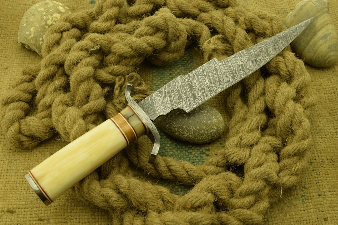 14 Bone Handle Hidden Tang Hunting Knife FI 1028 Etsy