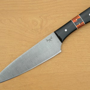 Custom Handmade Damascus Steel Chef Knife - Micarta + Laminated Wood Handle - AGR 102