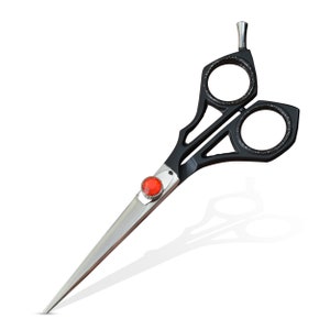 Forbici/cesoie da barbiere professionali in acciaio inossidabile per capelli/uso domestico nere