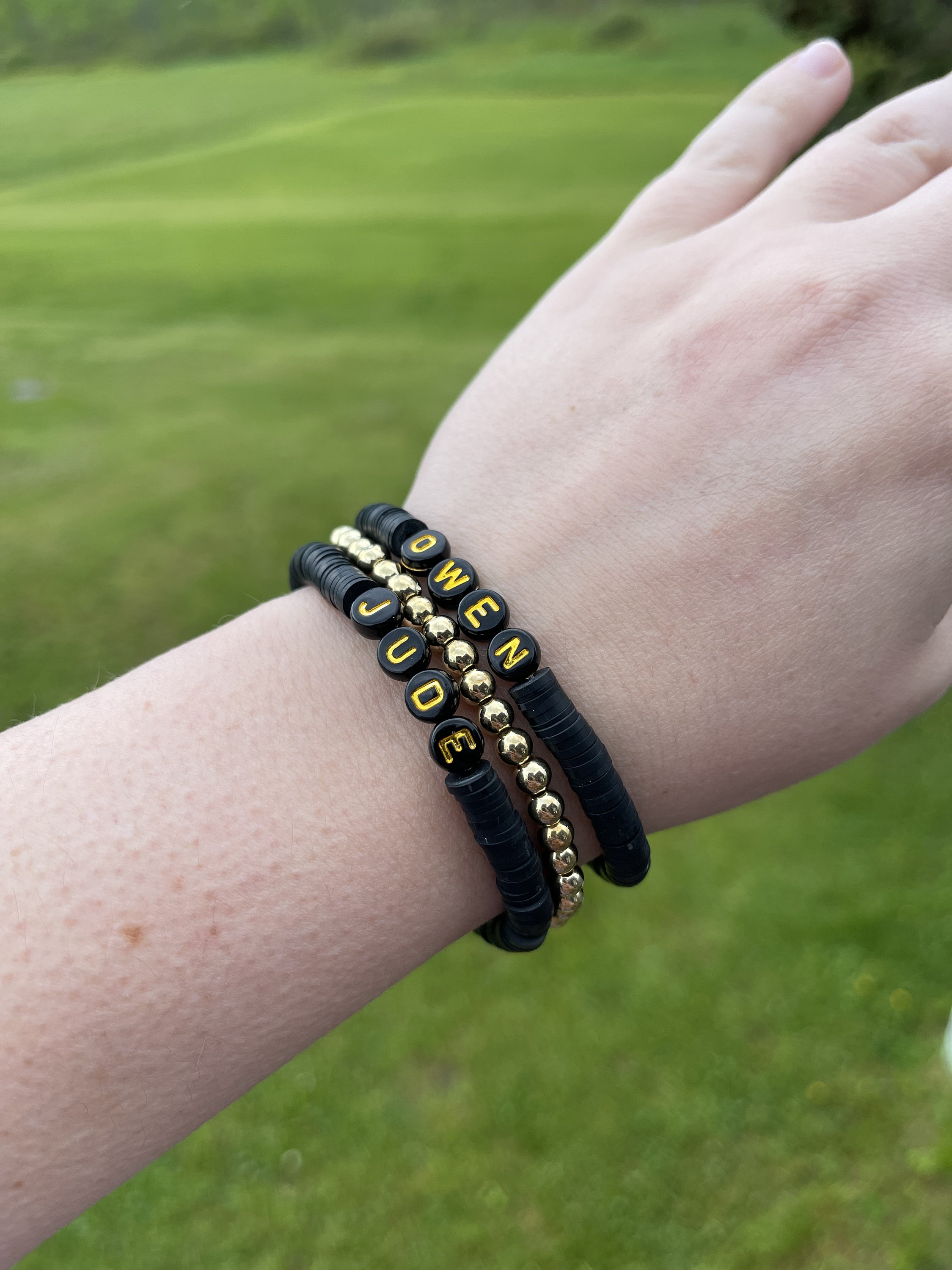 Personalized Name Beaded Bracelet Custom Name Bracelet Custom Word