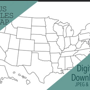 US state sales tracker, digital download, color sheet tracker, printable