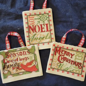Vintage Weihnachtsanhänger 3er Set