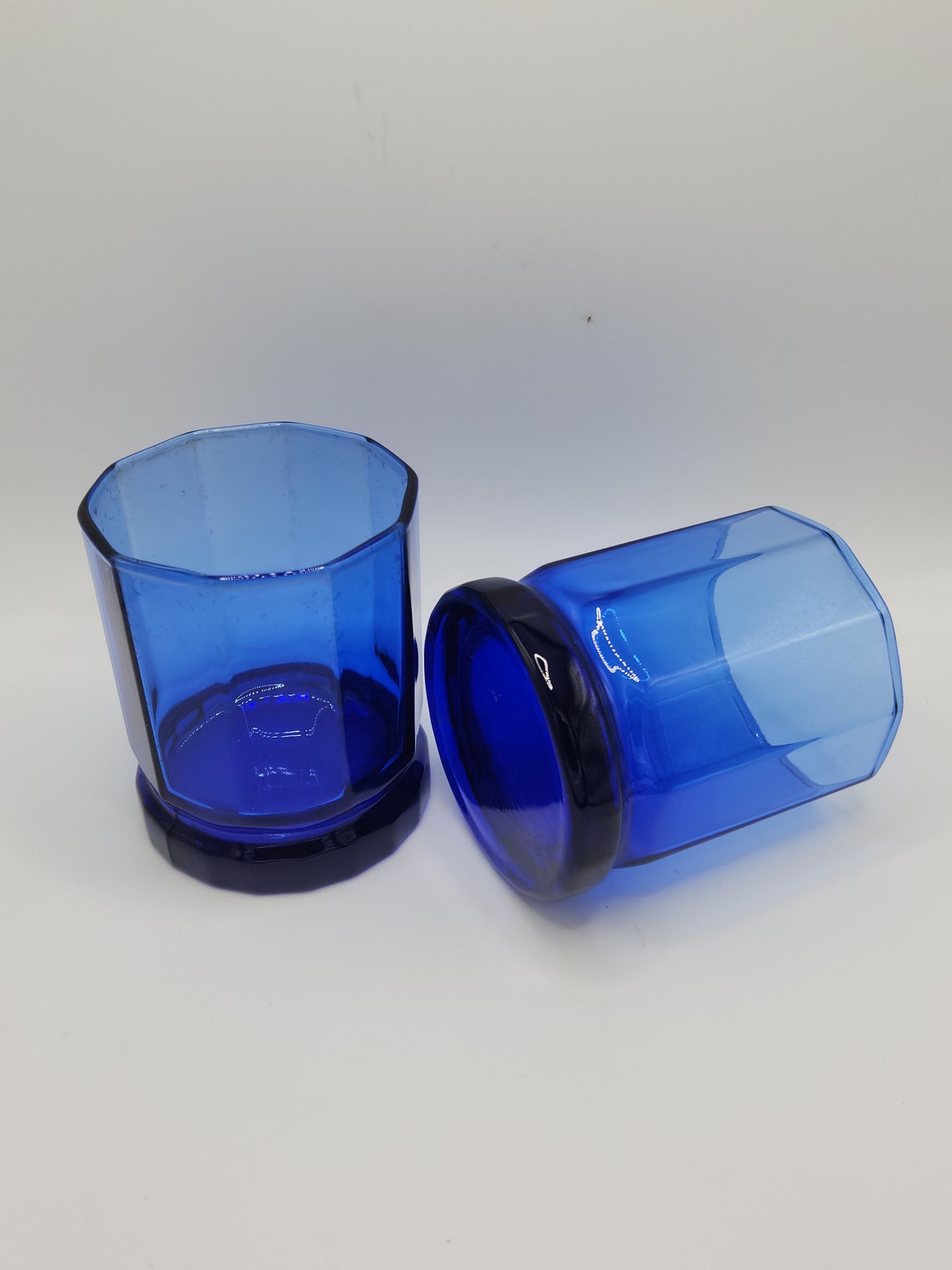 Vintage Blue Essex Glasses Anchor Hocking Essex Denim Blue Ice Tea