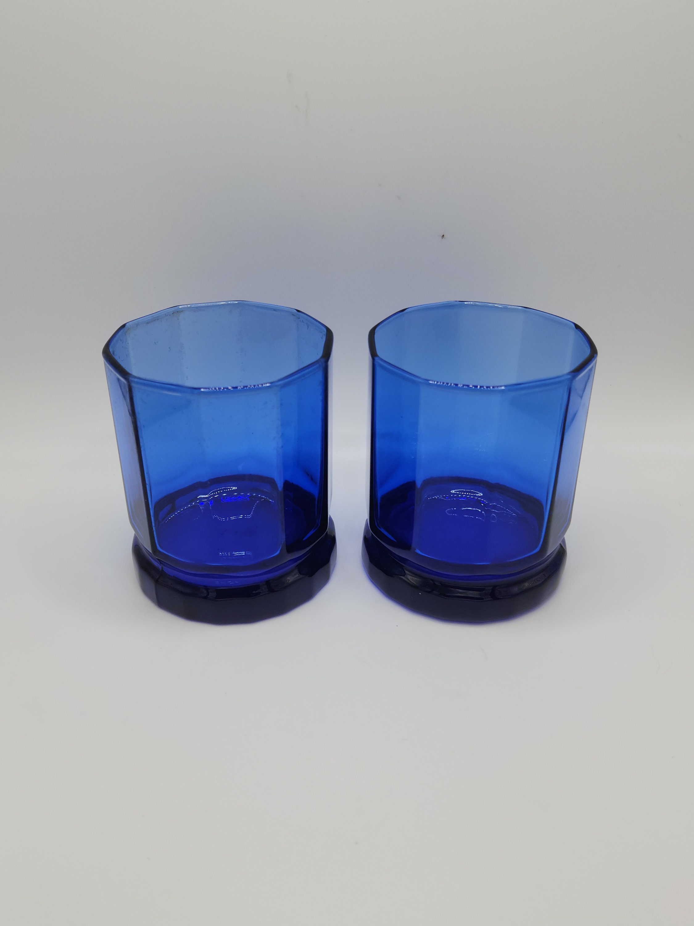Vintage Blue Essex Glasses Anchor Hocking Essex Denim Blue Ice Tea