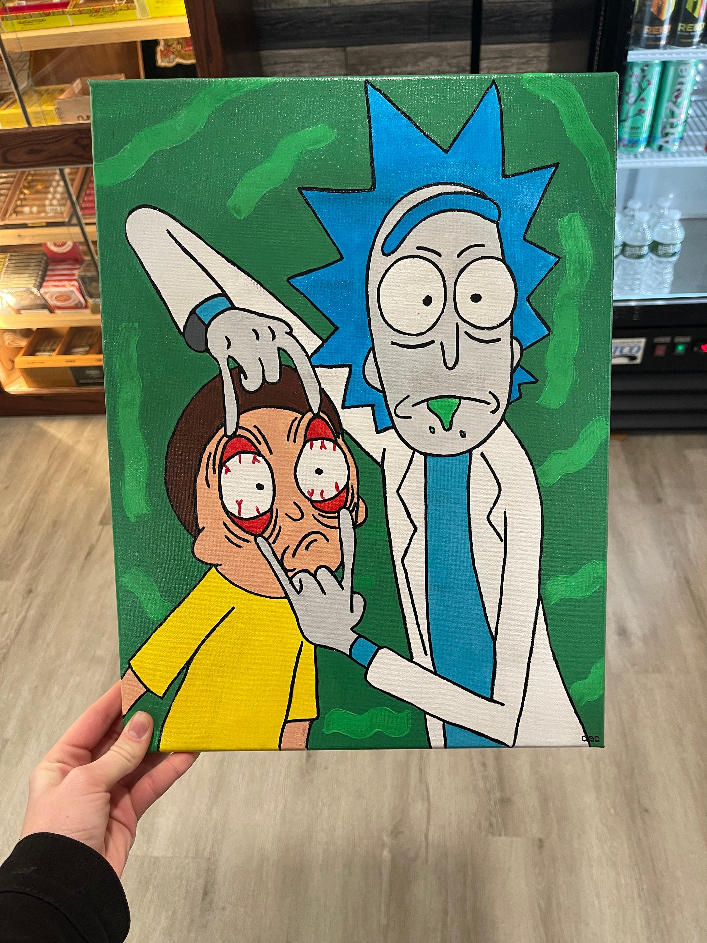 Rick and Morty painting www.ugel01ep.gob.pe