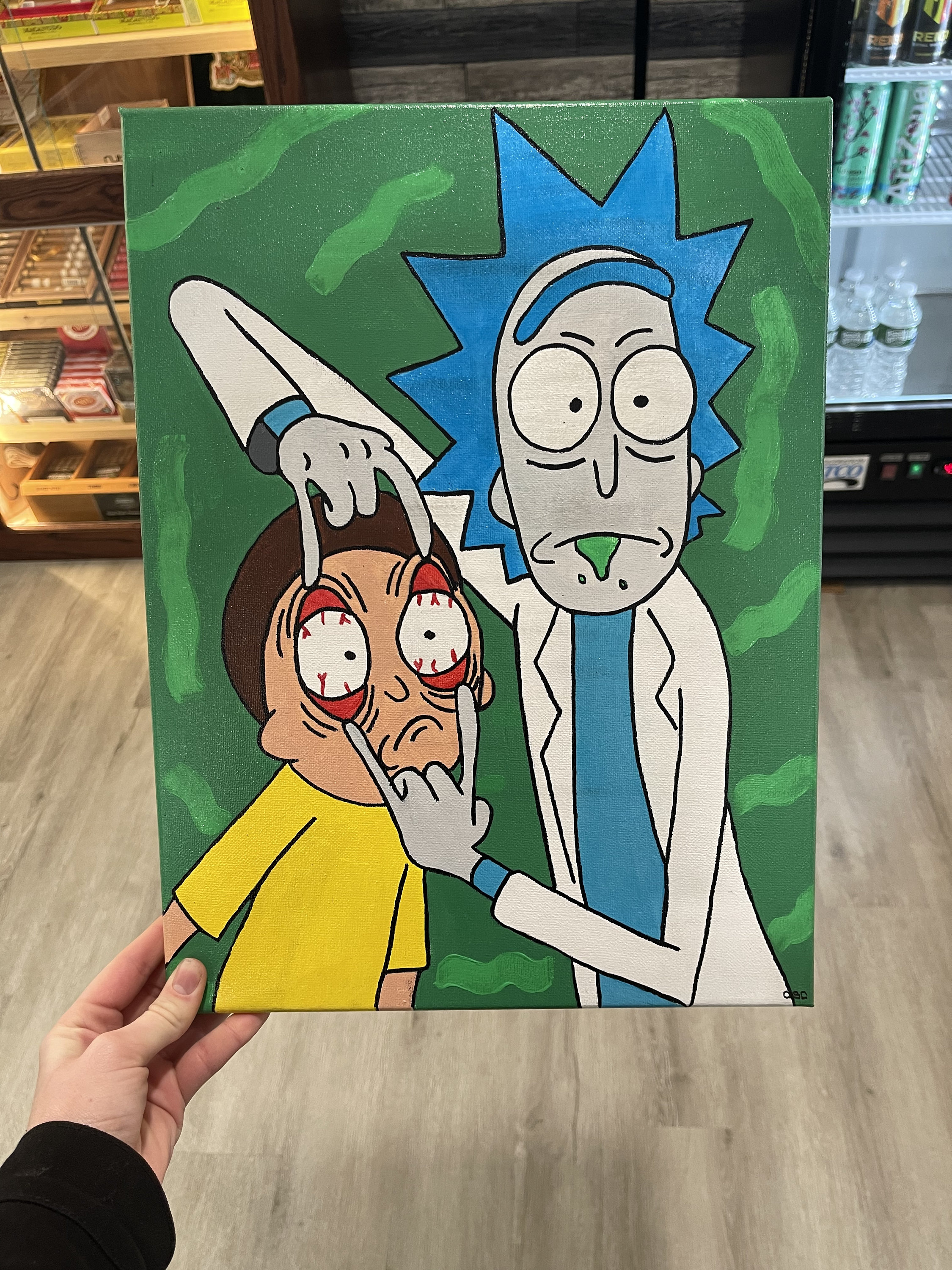 Rick and Morty painting www.ugel01ep.gob.pe