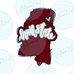 Mississippi State University Hail State PNG & JPEG | Digitaler Download | Offiziell lizenzierte | Mississippi State Lizenzierter Handwerker